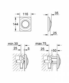 Накладная панель GROHE Surf 37018P00. Фото