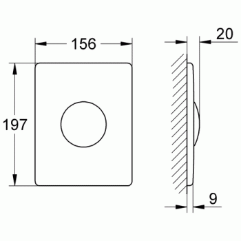 Накладная панель GROHE Skate 38573SH0. Фото