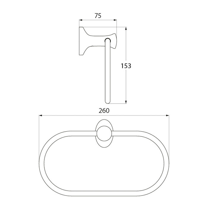 Полотенцедержатель IDDIS Leaf LEASB00I51 для ванной комнаты. Фото